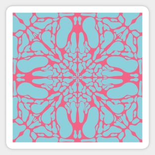 PINK AND BLUE ABSTRACT PATTERN Sticker